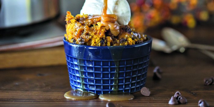 Image for Slow Cooker Pumpkin Cake with Caramel Sauce