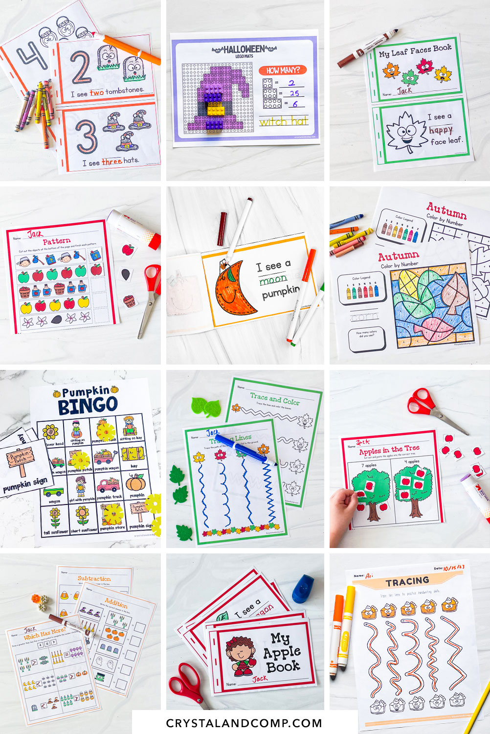 fall printables for preschoolers