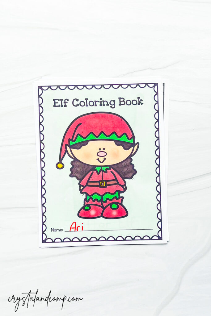 elf coloring book