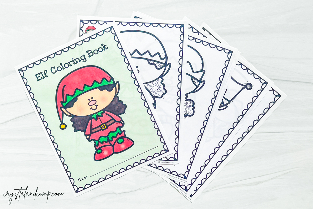 elf coloring printables