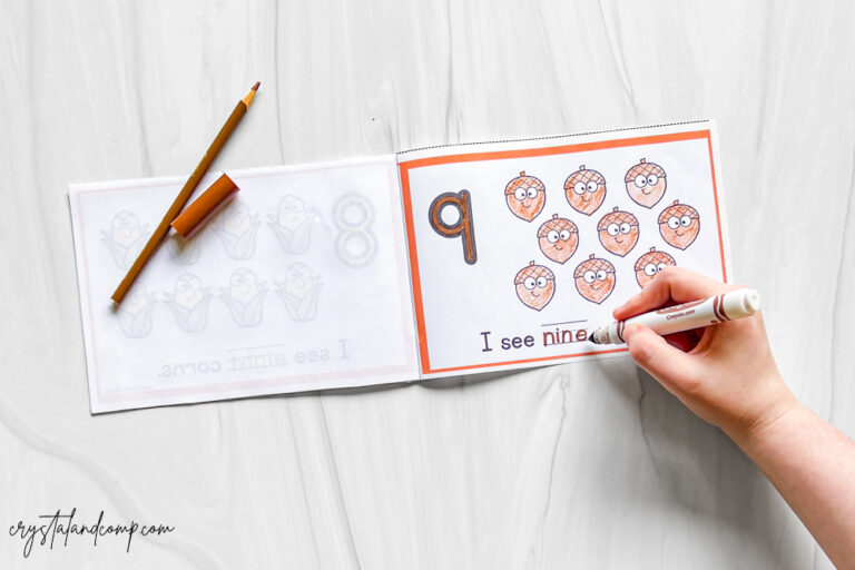 Fall Printable Counting Book - CrystalandComp.com