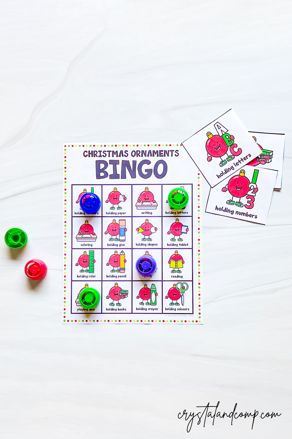 Christmas Ornaments Bingo Printables