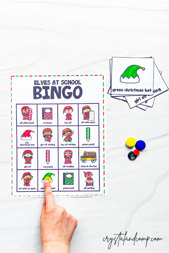 elf bingo game printable