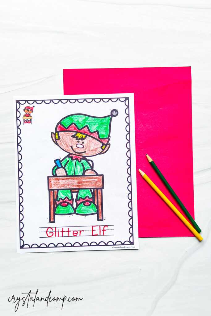 elf handwriting printable