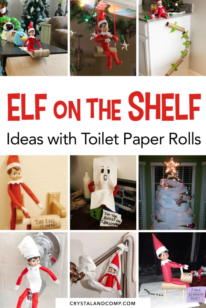 elf on the shelf ideas with toilet paper rolls