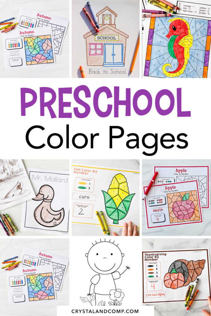 preschool color pages