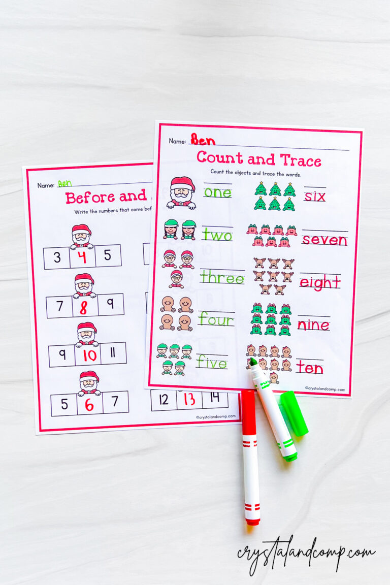Santa Math Printables - CrystalandComp.com