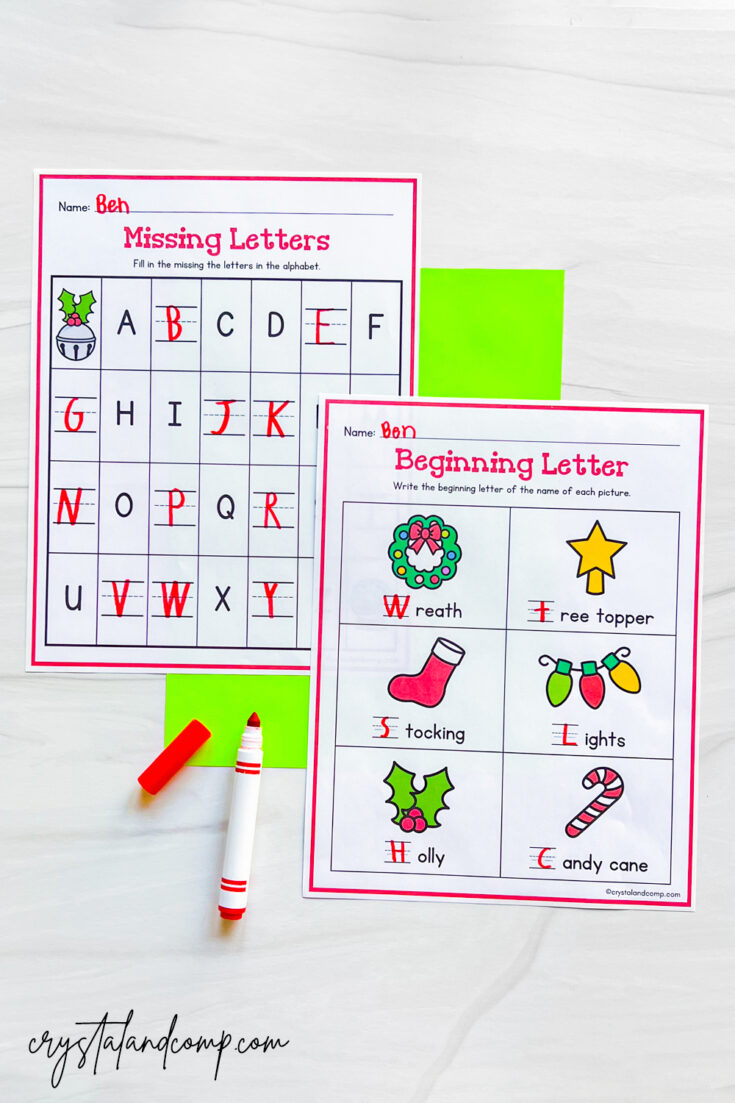 Image for Christmas Ornament Alphabet Printables