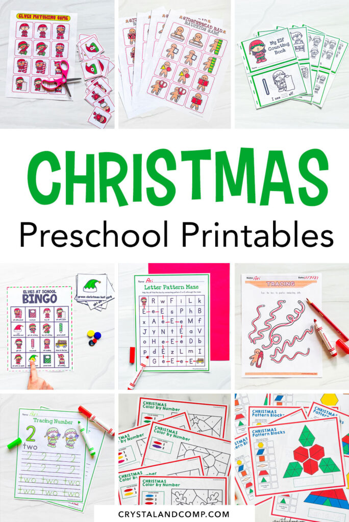 free christmas preschool printables