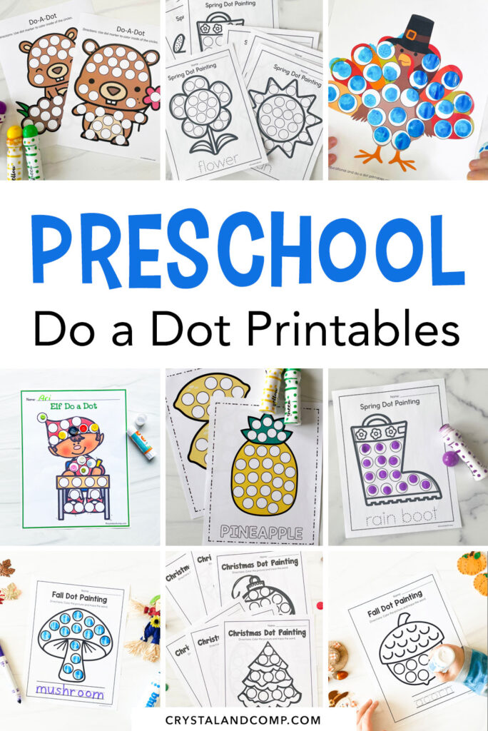 preschool do a dot printables