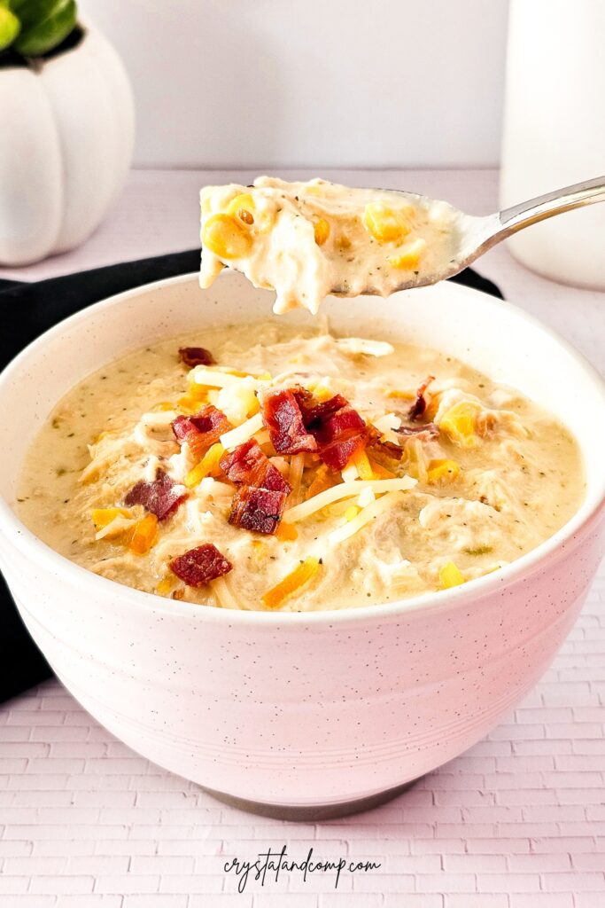 crockpot crack chicken soup cheesy spoonful