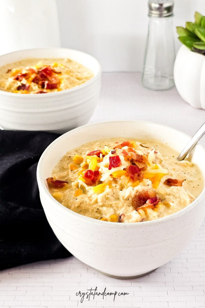 crockpot crack chicken soup with cheese