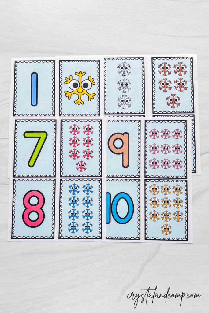 winter snowflake matching game