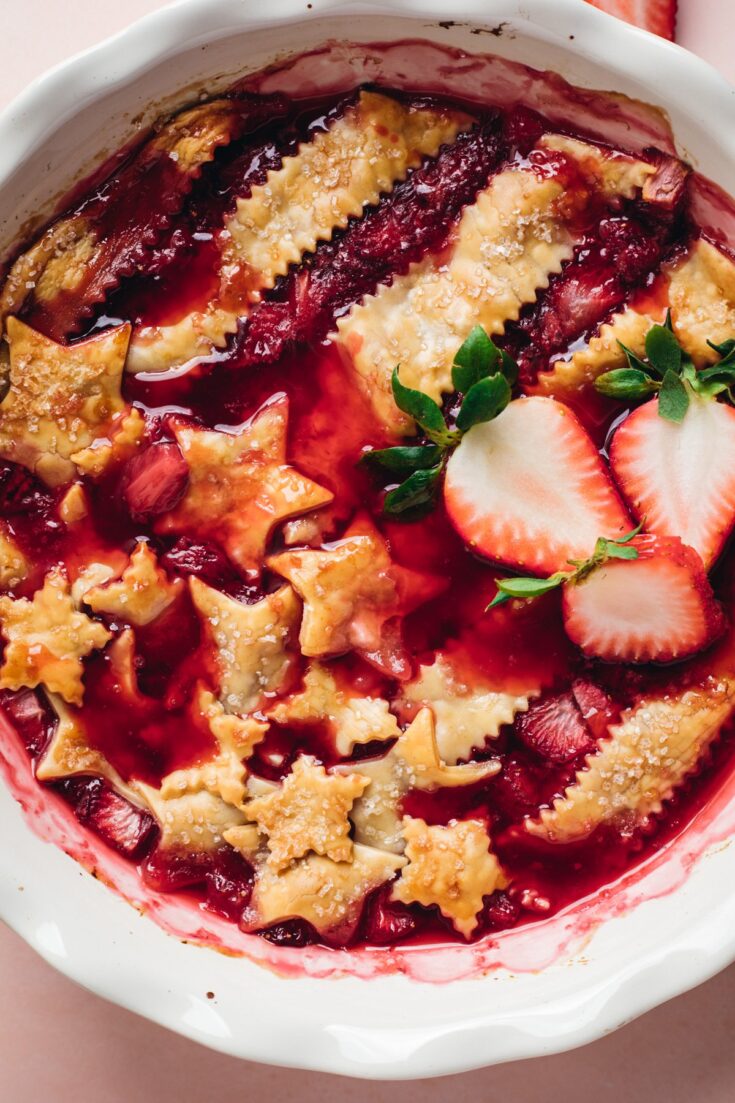 Image for Homemade American Strawberry Cobbler with Flaky Pie Crust