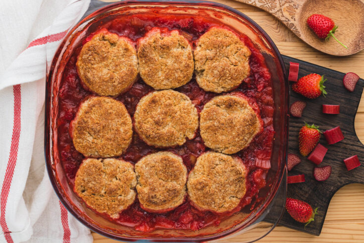 Image for Simple Strawberry Rhubarb Cobbler