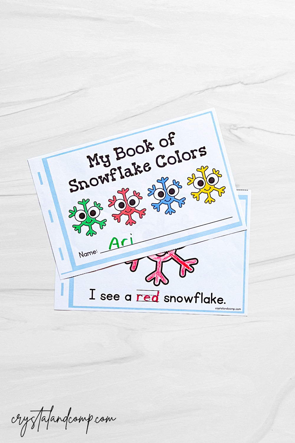 Winter Snowflake Printable Book