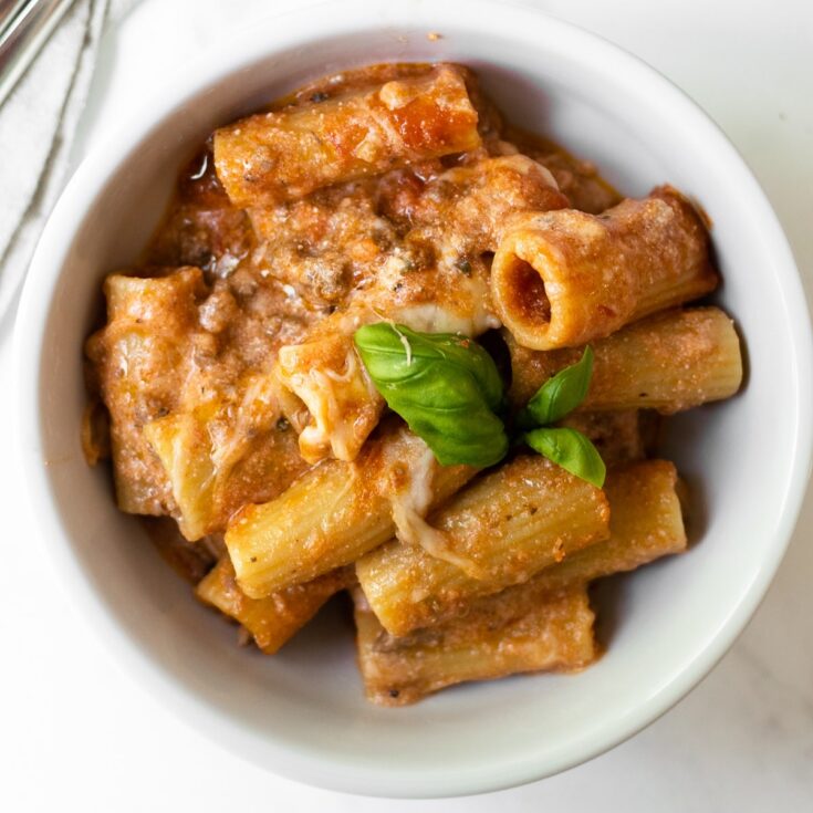 Image for Really Good Three Cheese Baked Ziti Recipe