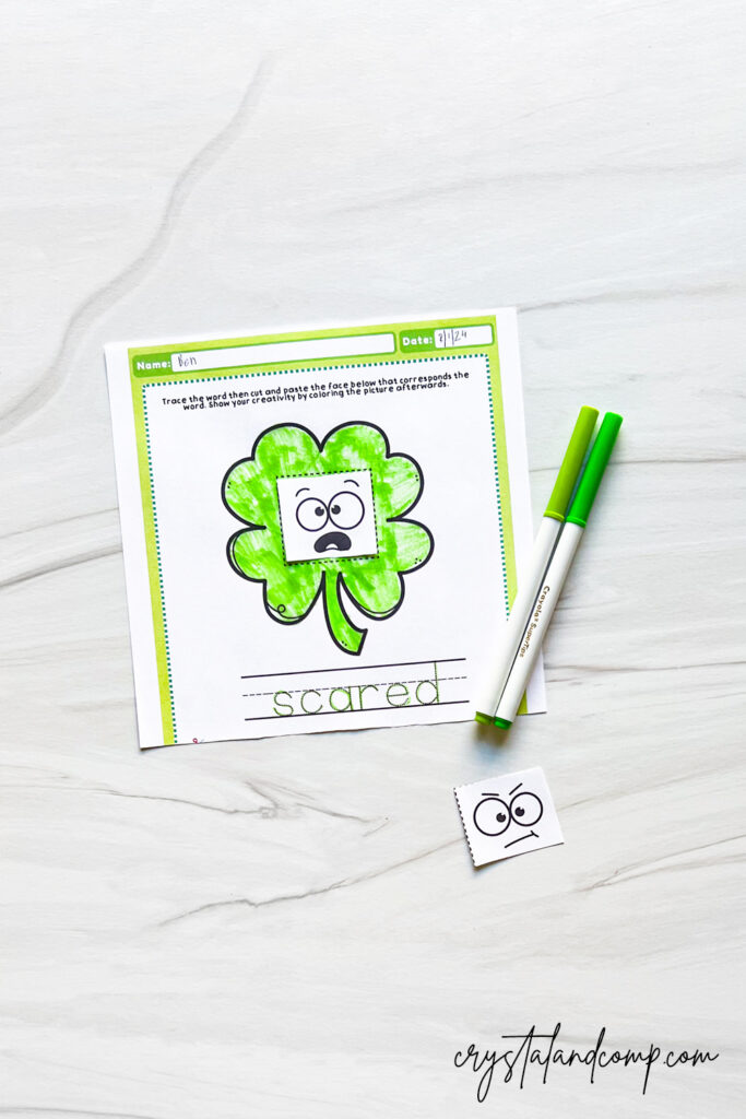 shamrock faces coloring pages