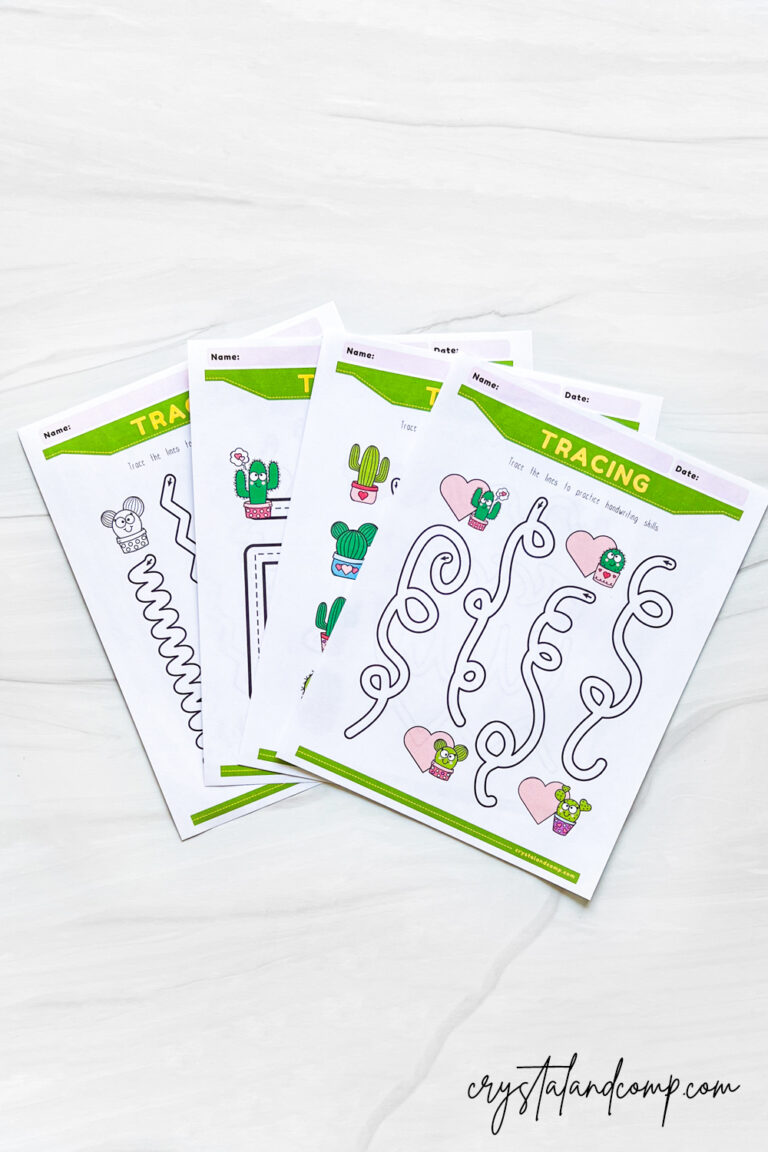 Valentine Cactus Line Tracing - CrystalandComp.com