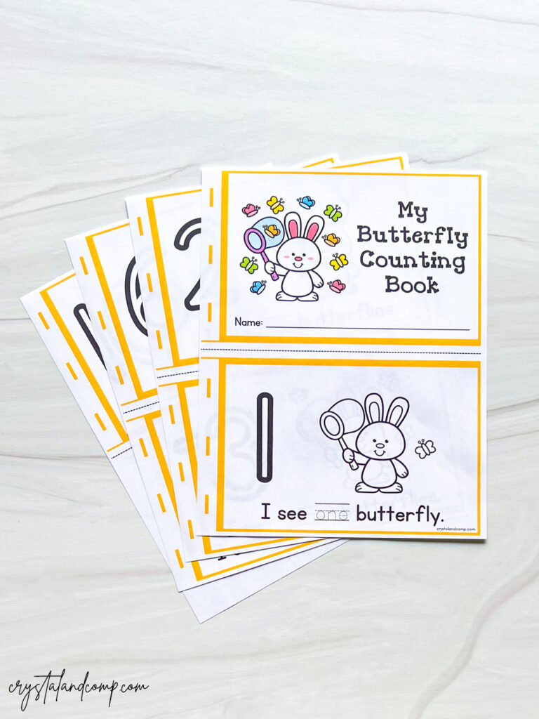 butterfly counting printable book