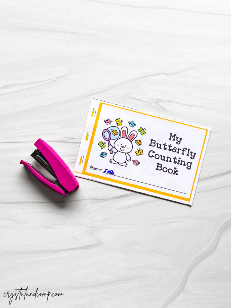 butterfly counting printable book for preschoolers