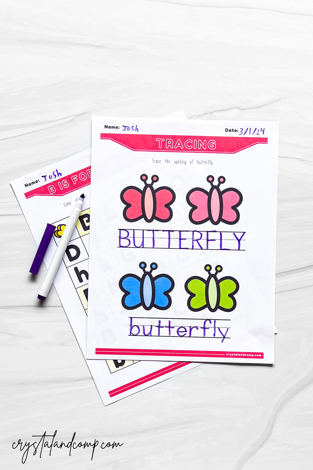 Butterfly Alphabet Printables