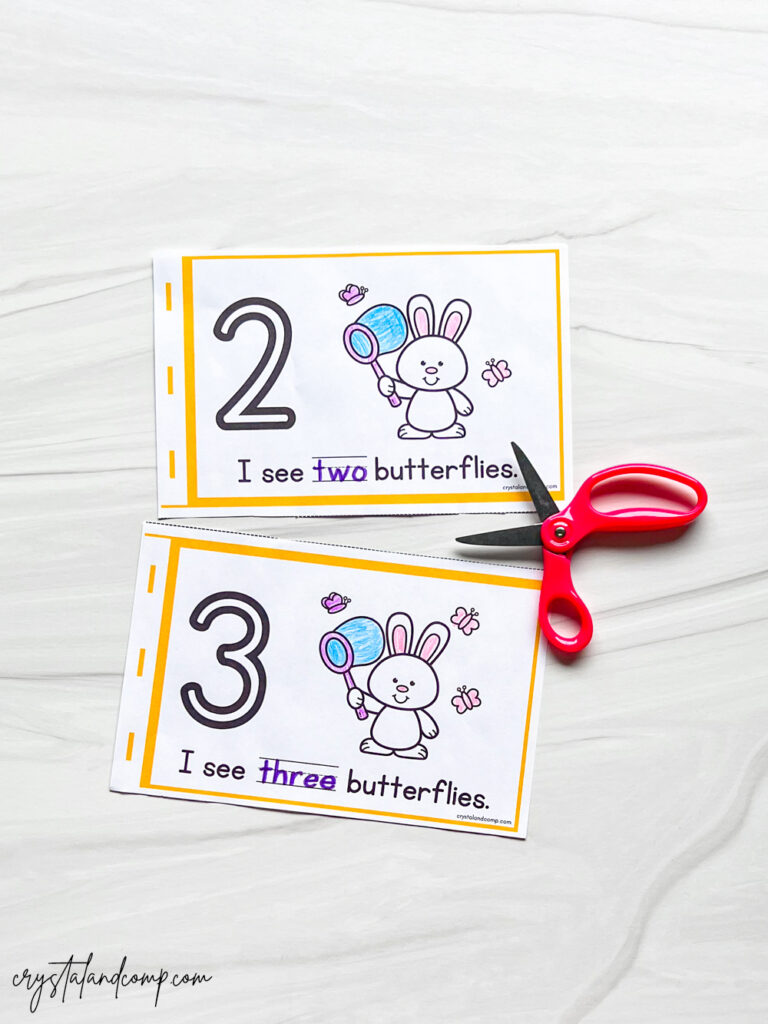 butterfly handwriting printable book