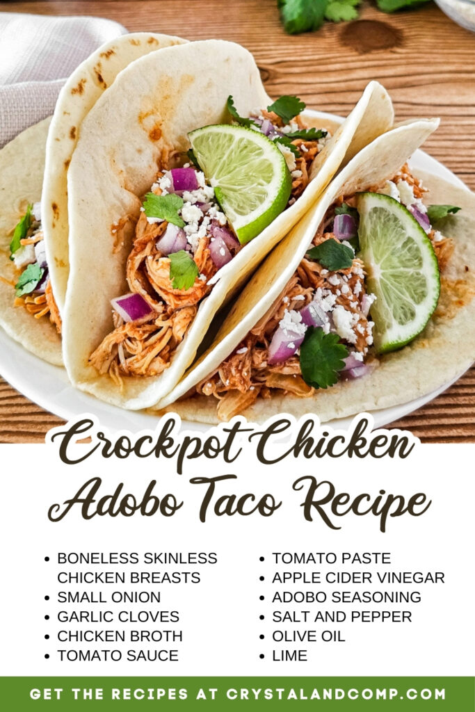 crockpot chicken adobo taco recipe ingredient list