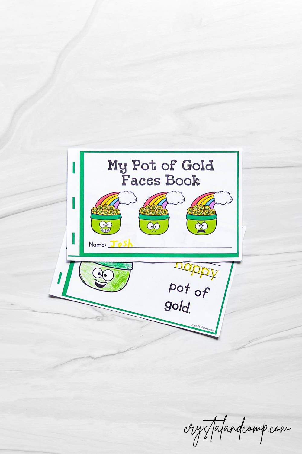Pot of Gold Emotions Printable Book