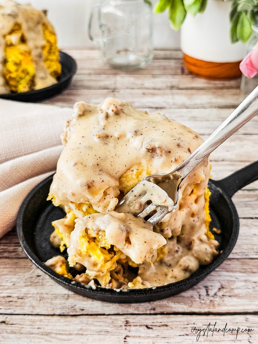Crockpot Biscuit and Gravy Casserole from Crystal and Comp.
