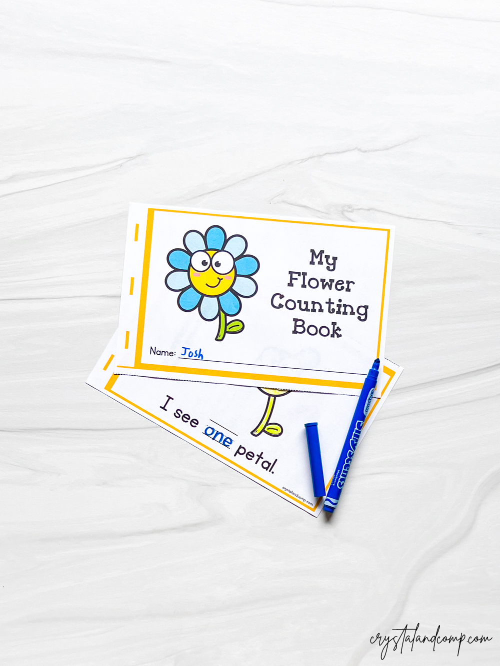 Flower Counting Printable Book