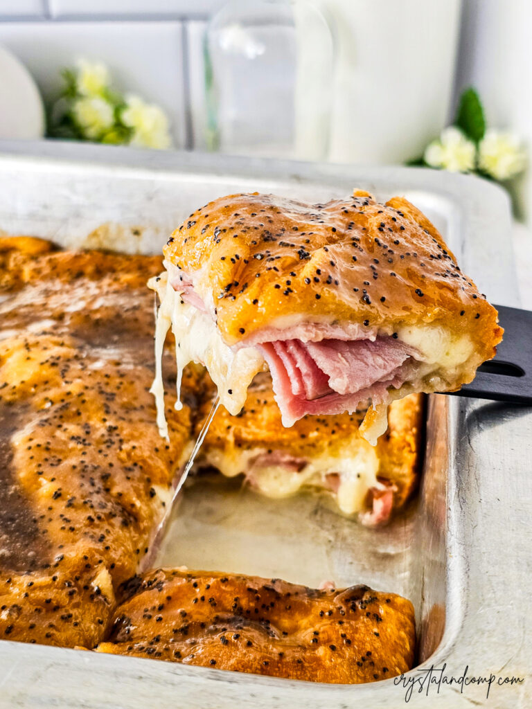 crescent roll ham and cheese bake