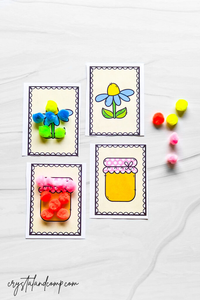 Bee Matching Color Printables
