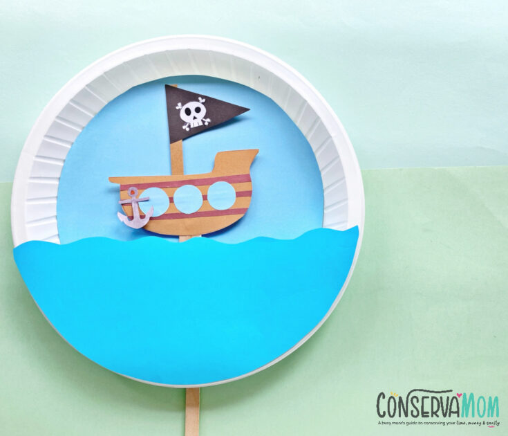 Image for Pirate Ship Paper Plate Craft
