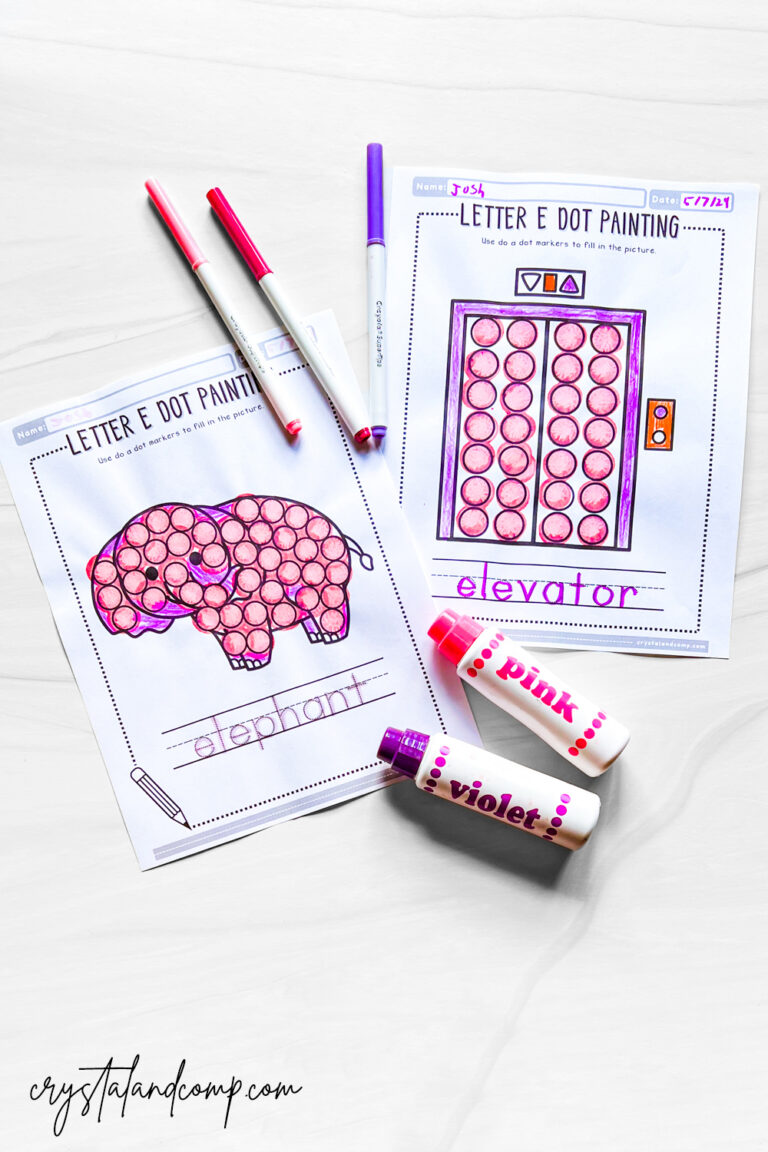 Letter E Do A Dot Printables - CrystalandComp.com