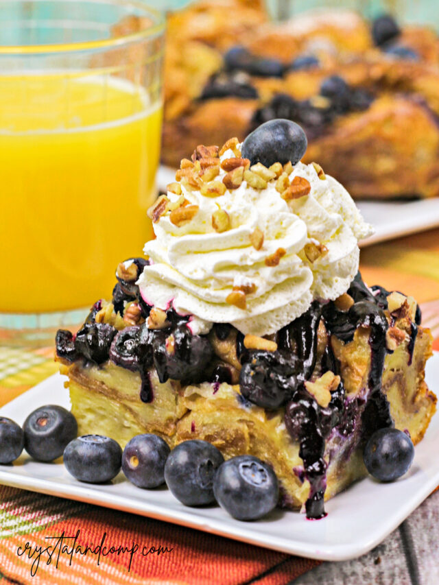 Blueberry Breakfast Bread Pudding Recipe