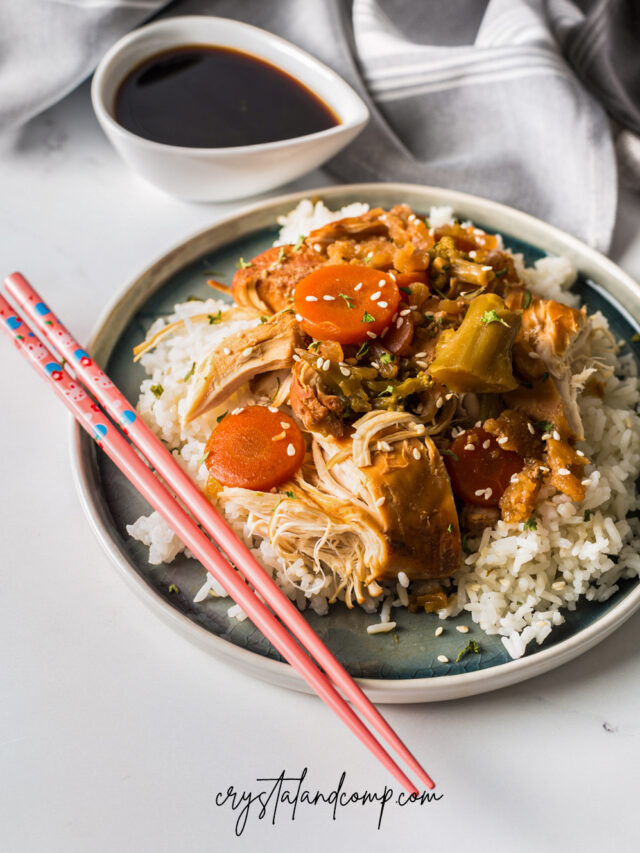 Slow Cooker Chicken Teriyaki with soy sauce