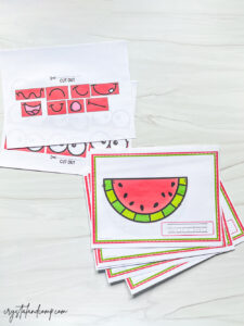 Watermelon Cut and Paste Printables - CrystalandComp.com