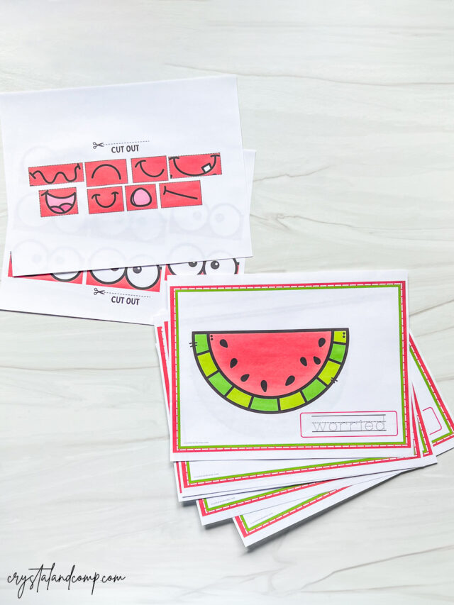 Watermelon Cut and Paste Printables - CrystalandComp.com