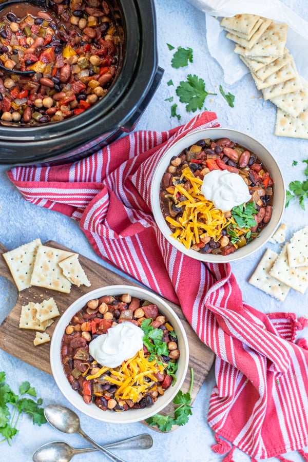Image for 3 Bean Vegetarian Chili in the Slow Cooker