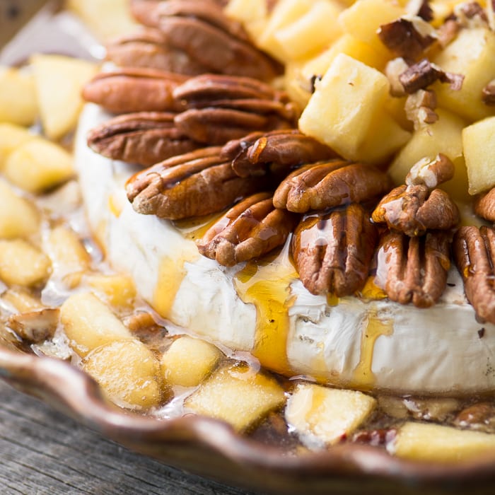 Image for Baked Brie with Apples, Pecans, & Maple Syrup