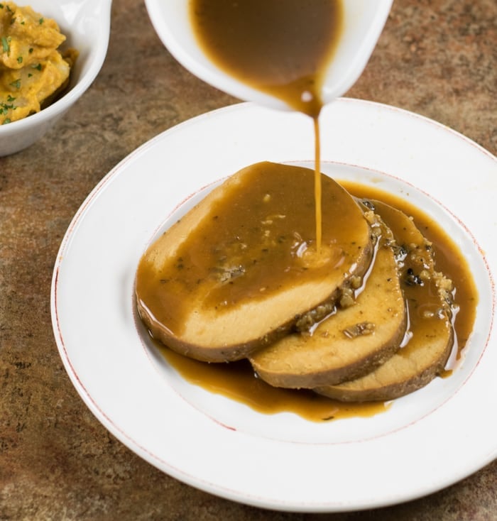 Image for Slow Cooker Tofurky Recipe with Maple Herb Vegan Gravy