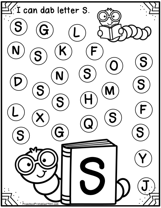 Image for Free Alphabet Dot Marker Printables