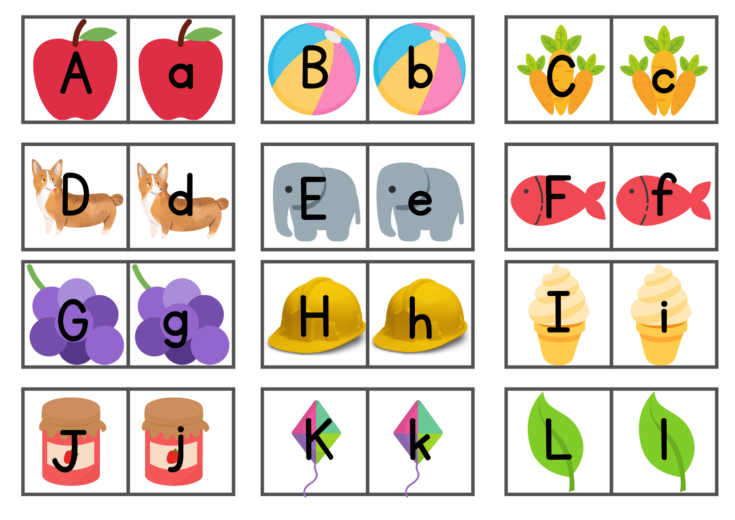Image for Free Printable ABC Memory Matching Game