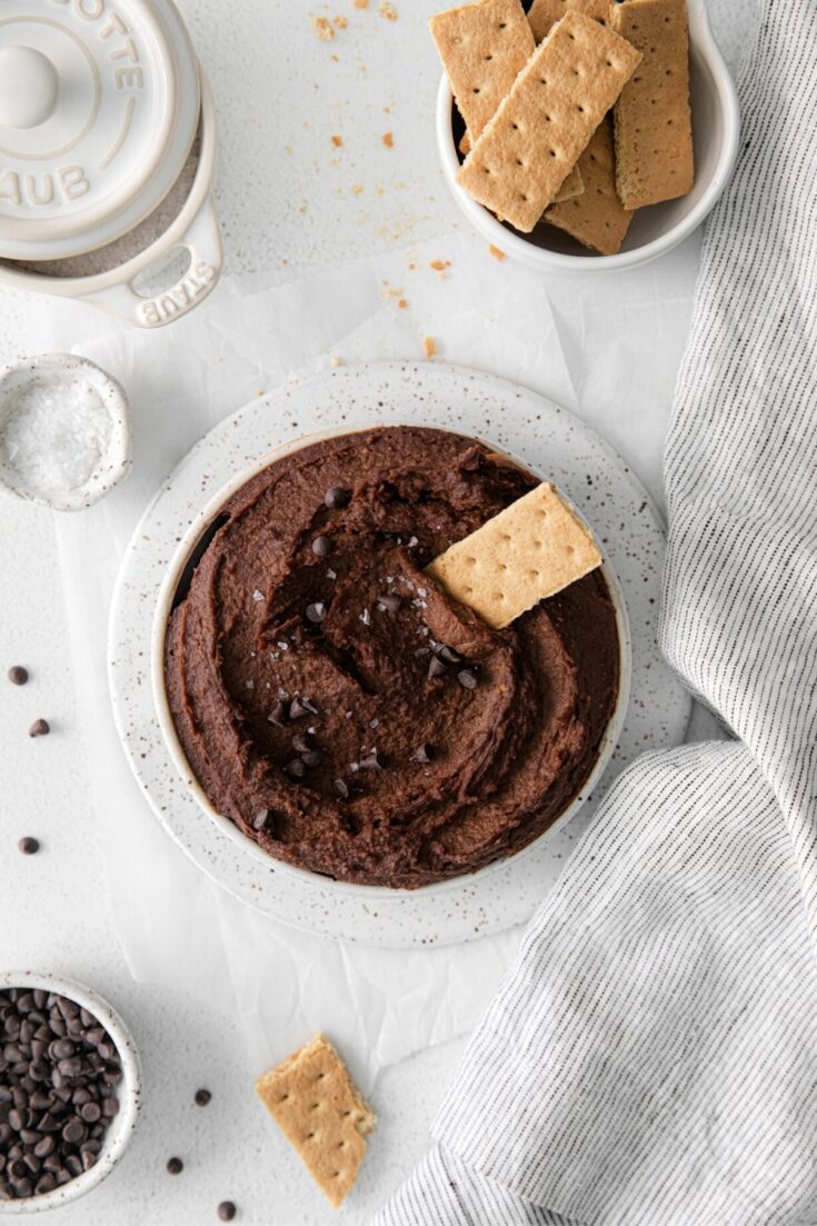 Image for Dark Chocolate Hummus | Healthy Brownie Batter Dip