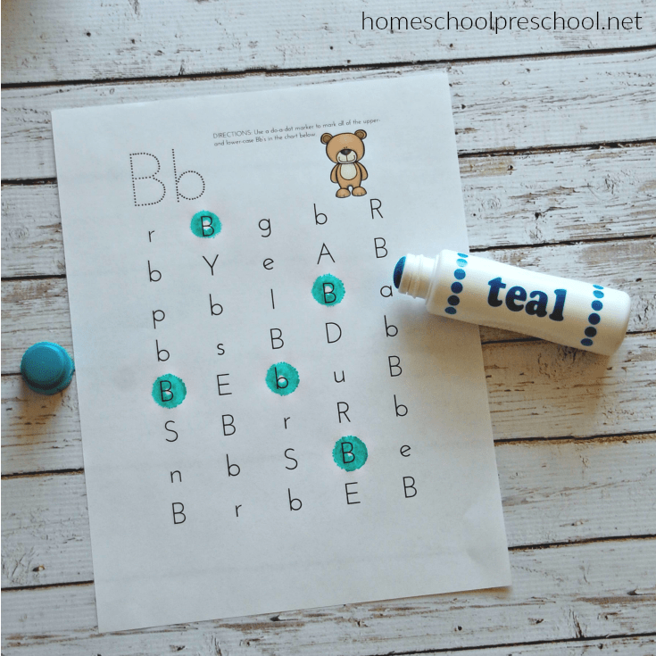 Image for Preschool Letter of the Week: Letter B Printable