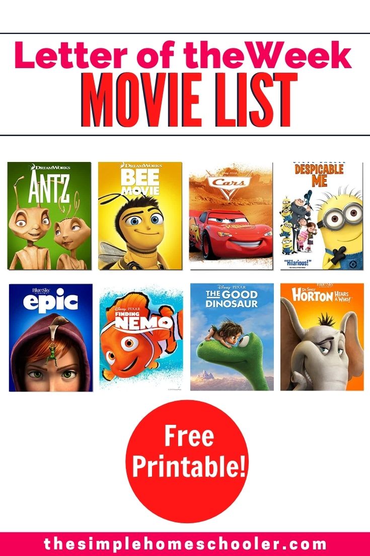 Image for Letter of the Week Movie List