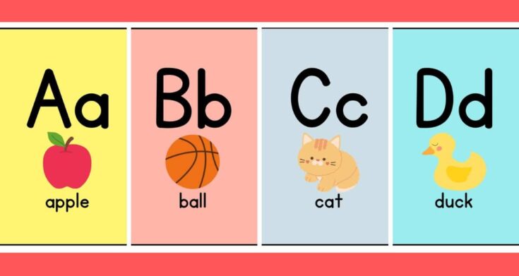Image for First Alphabet Toddler Flashcards Printable
