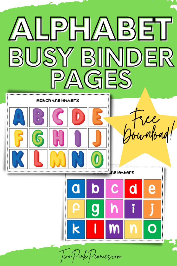 Image for Free Alphabet Busy Binder Pages