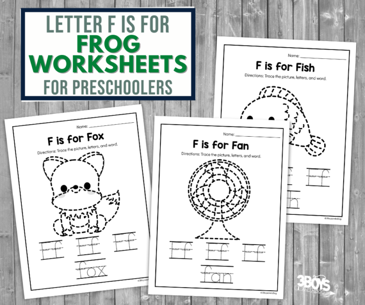 Image for Letter F is for Frog Worksheets